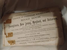 1889 League of American Wheelmen Road Book Vintage Book Antique Collectible Rare