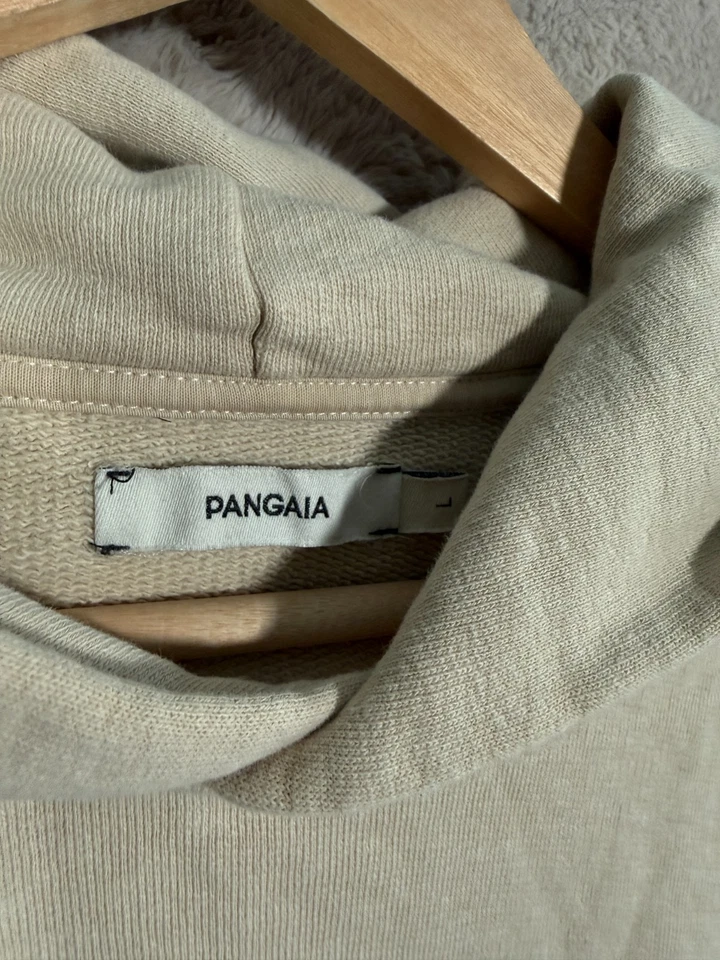 Pangaia Sudadera con Capucha Mujer Grande Beige Pullover Sudadera Aire Libre Yoga Atletismo Foto 2 de 4