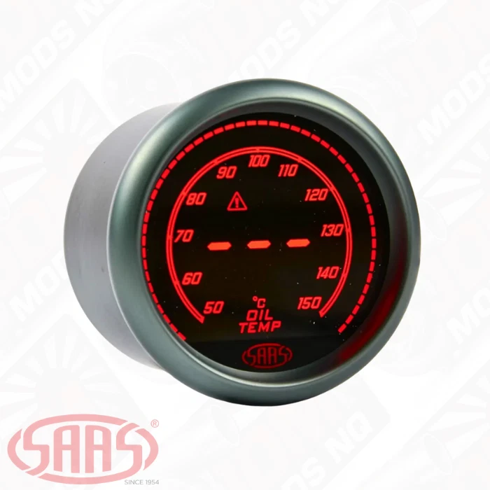 SAAS Oil Temp Gauge 50°-150° C 52mm Muscle Digital Series 12V - Image 3 of 4