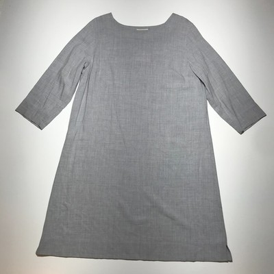 J. Jill Shift Dress Womens 16 Rayon-Wool Heather Gray 3/4 Sleeves Career NWT
