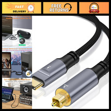 USB C to Optical Audio Cable 6FT - Unidirectional SPDIF Digital Stereo Cord for