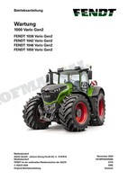 Fendt 1000 1038 1042 1046 1050 Vario Gen2 Traktor Betriebsanleitung Wartung Buch