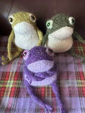 Handmade Knitted Green Frog Plush Toys