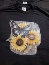    BUTTERFLIES     SUNFLOWER           BUTTERFLY   DESIGN SHIRT SIZE MEDIUM