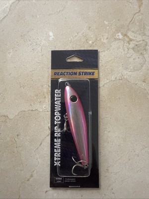 REACTION STRIKE XTREME RIP TOPWATER LURE Silver Chartreuse Red Head