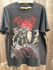 New Apparel Berserk T-shirt, Berserker Guts Anime Moive Charcoal Unisex Tshirt