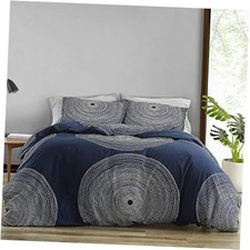 - Duvet Cover Set, Smooth Cotton Percale Bedding with Matching King Fokus Navy