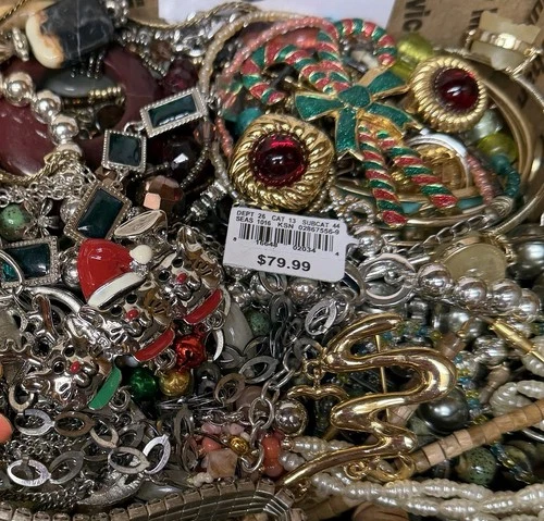 Vintage & Modern Some Signed Costume Jewelry Lot Full Small Priority Box # 86