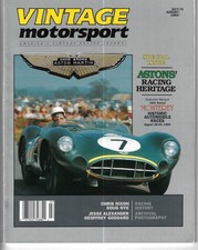 Vintage Motorsport magazine 1989 July/August Aston Martin special issue