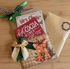 Gingerbread premade junk journal stuffed pocket kit