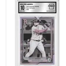 GEM 10 💎 2024 Bowman Chrome WILYER ABREU ROOKIE Pearl Refractor SSP 🔥 PR ~ /12
