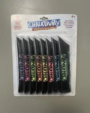 Kidoozie Chalktivity Refill Pack (8) Powdered Chalk Rainbow Colors Outdoor Fun