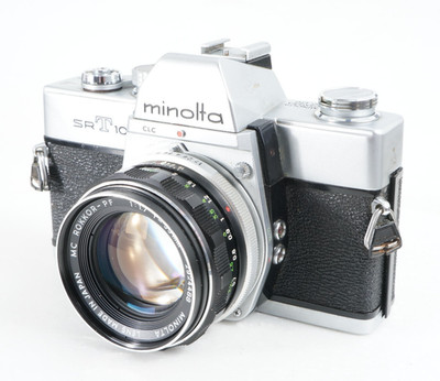 -Minolta SRT-101 35mm SLR Film Camera W/ Rokkor-PF 55mm f/1.7 Lens(8578)