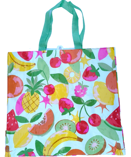 SUMMER FRUITS peach apple fruit Shopping Bag Tote SUMMER Licensed Bag NEW - Picture 1 of 6