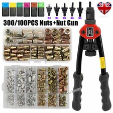 300PCS Mixed Rivnuts Blind Rivet Nuts Kit Threaded Nuts Anti-oxidation M3-M12 UK