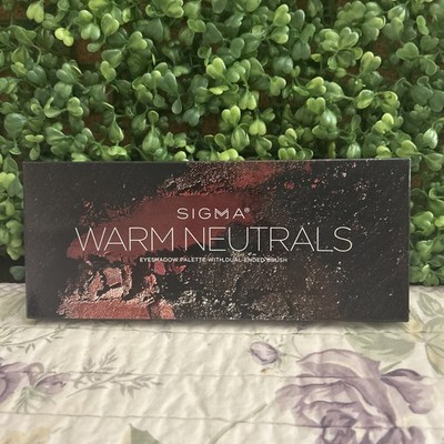 Sigma Beauty Warm Neutrals 14 Pan Eyeshadow Palette + Dual Ended Brush 19g NIB