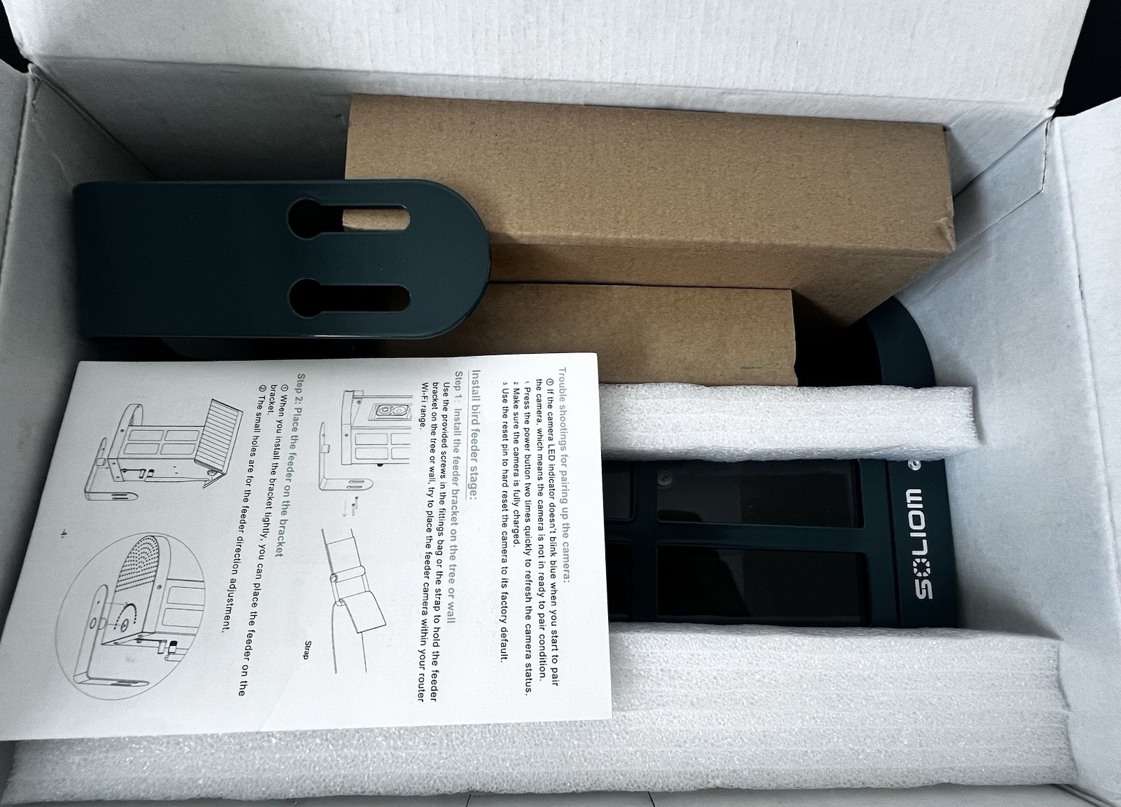 SOLIOM BF08S Smart HD Video Camera Bird Feeder with Solar Panel &  WiFi  connect