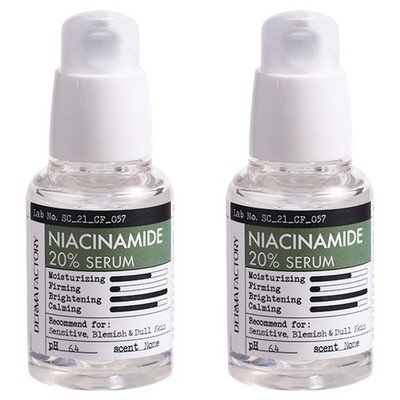 Derma Factory Niacinamide 20% serum pore refining brightening 30ml 2pcs K-Beauty