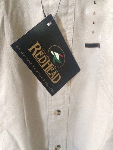 New RedHead Bass Pro Shop Men's Khaki Outdoor Shirt Size L - Picture 3 of 3