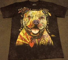 2013 Unisex Lg The Mountain Graphic Pit Bull Dog Collector T Shirt