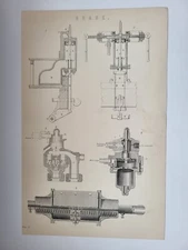 Antique Print 1870 Brake Engraving Brake Engraving Engineering Motor Industrial