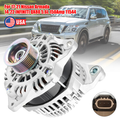Alternator fit 2014-2022 INFINITI QX56 QX80 Nissan Armada 150Amp 12V CW 7-Groove