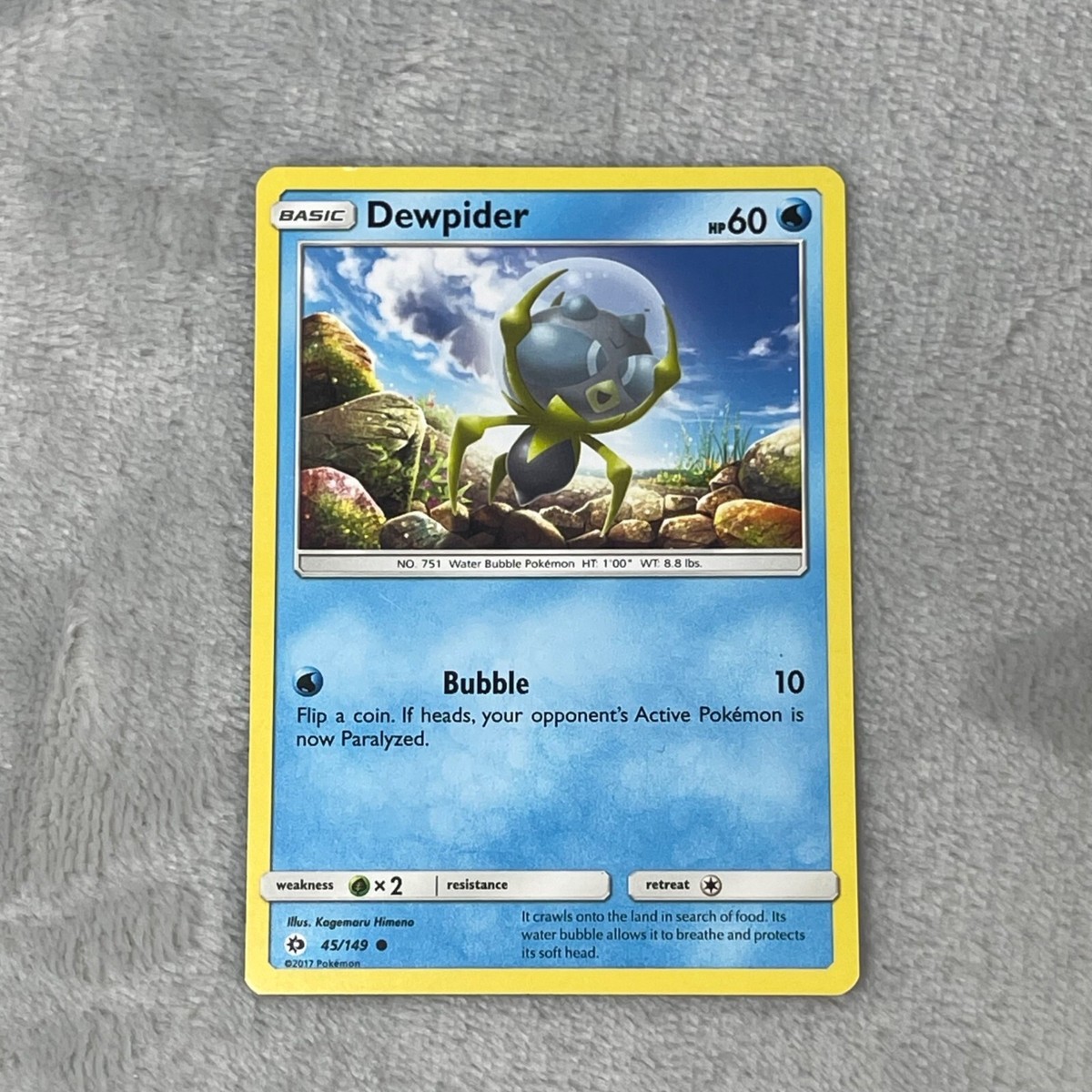 Dewpider 45/149 - Sun & Moon - Common - Pokemon Card TCG - LP