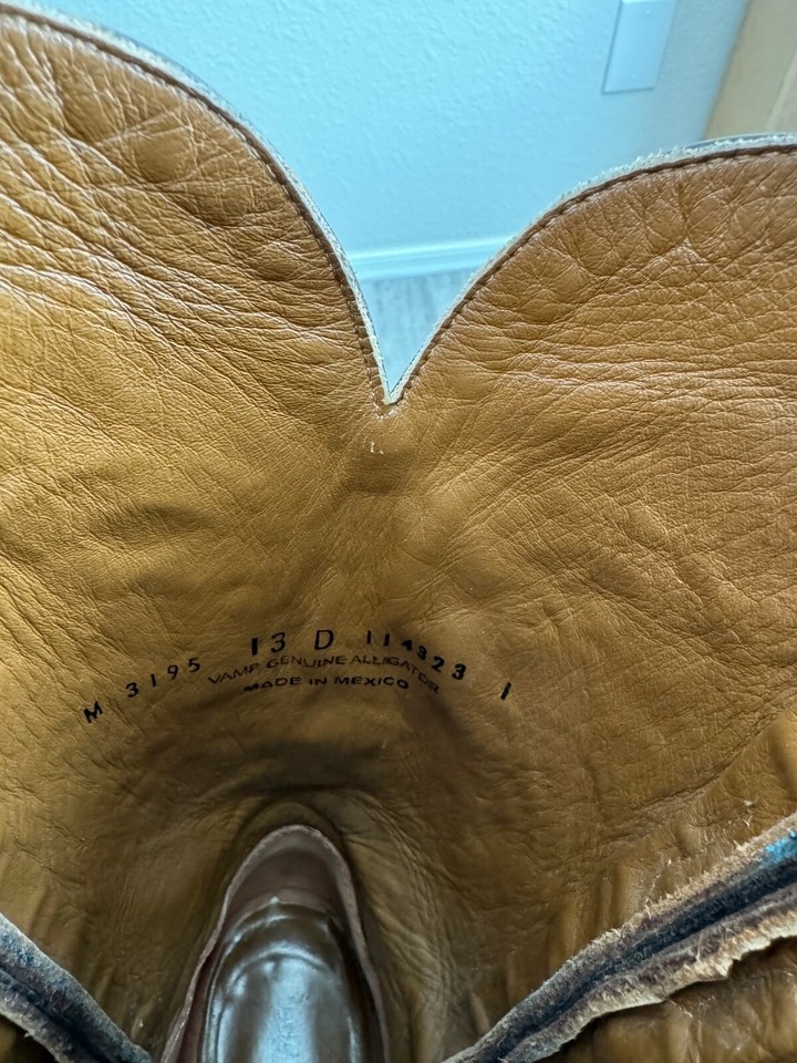 Lucchese Men's Shoes Burke Giant Alligator Boot Size 13 D Lightly Worn