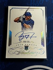 2016 Panini Flawless Rookie Auto Sapphire /25 Jose Peraza #RA-JP Rookie Auto RC