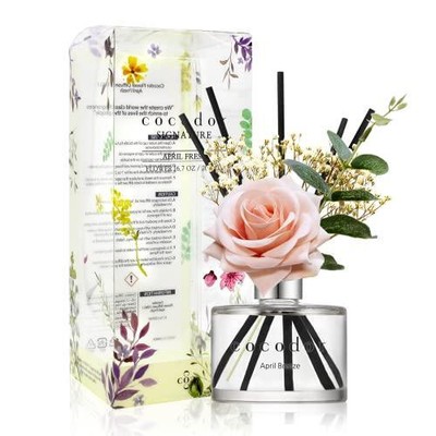 Cocod'or COCODOR Rose Flower Reed Diffuser/April Breeze/6.7oz(200ml)/1 Pack/Reed