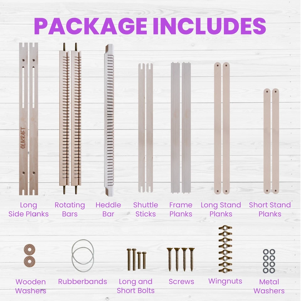 Telar de tejer Olikraft - Telar de tapiz para tejer tapices Foto 4 de 4