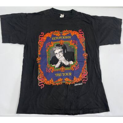 Vintage Elton John World Tour 1992-93 T Shirt Styled By Gianni