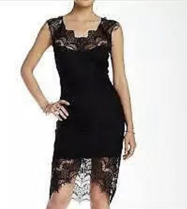 FREE PEOPLE INTIMATELY BLACK PEEKABOO LACE SLIP DRESS sz Xs FREE PEOPLE INTIMATELY BLACK PEEKABOO LACE SLIP DRESS sz Xs