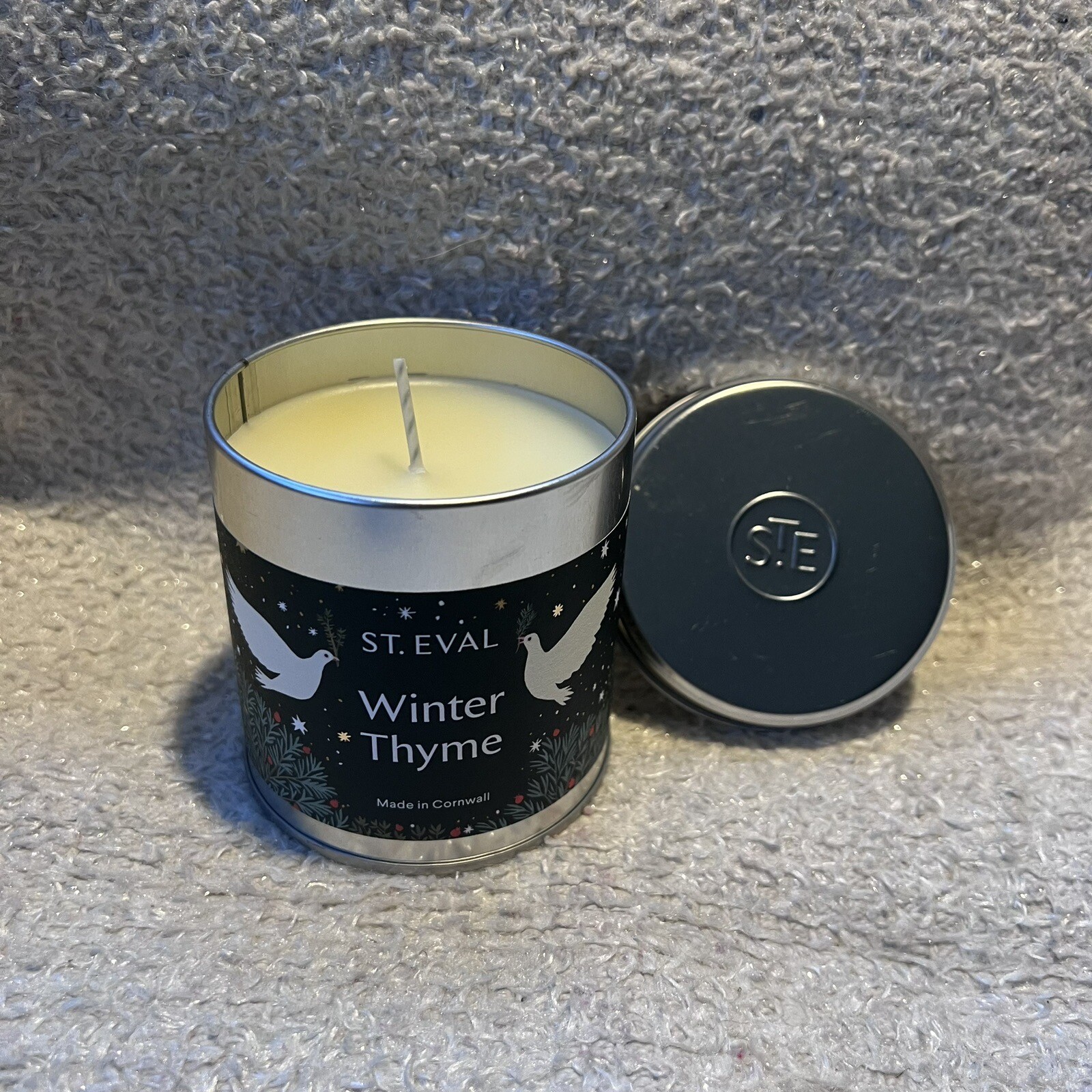 THREE x St. Eval Winter Thyme Scented Tinned Candle, 45hr Burntime eBay