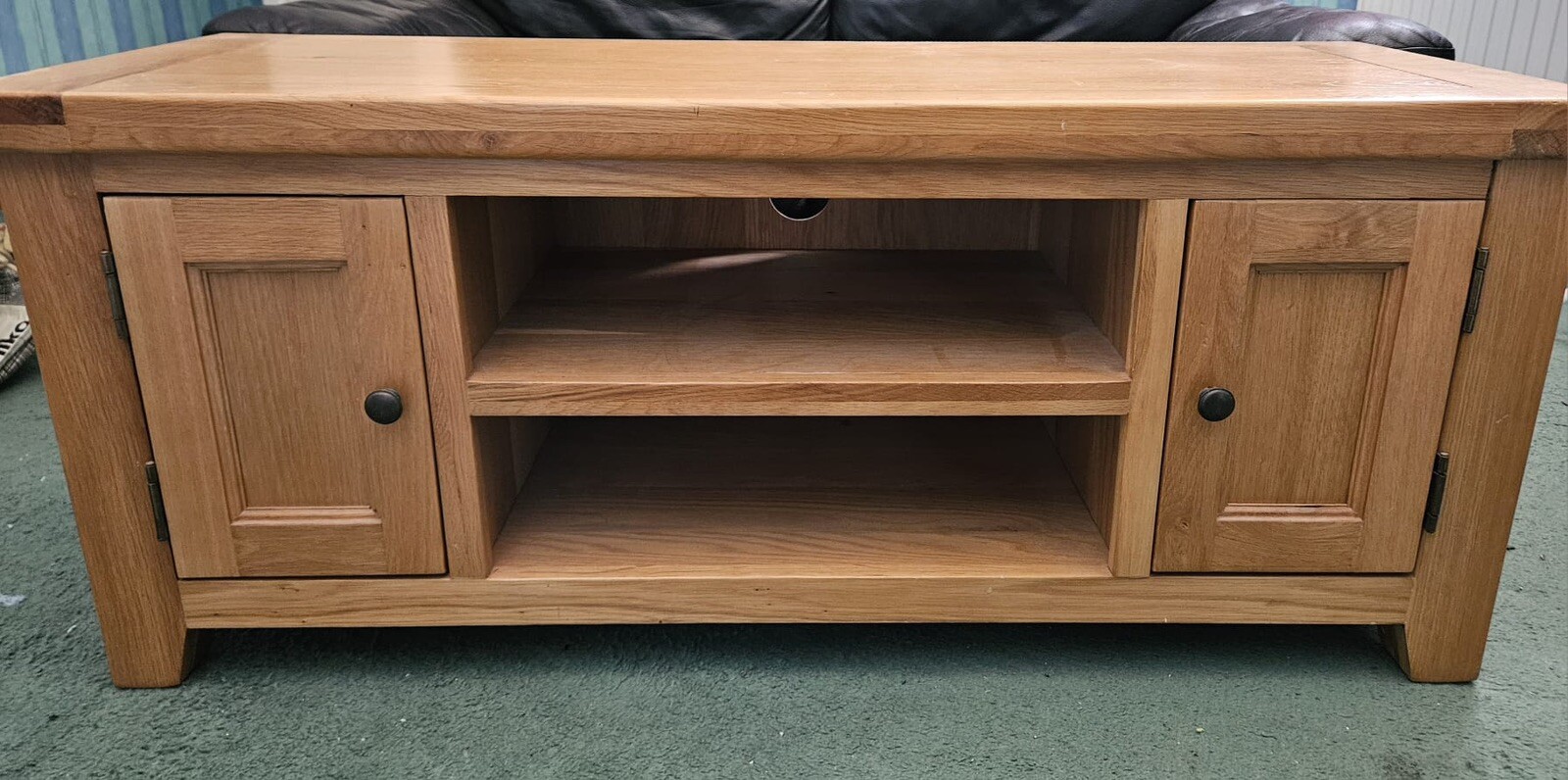 Solid oak tv unit eBay