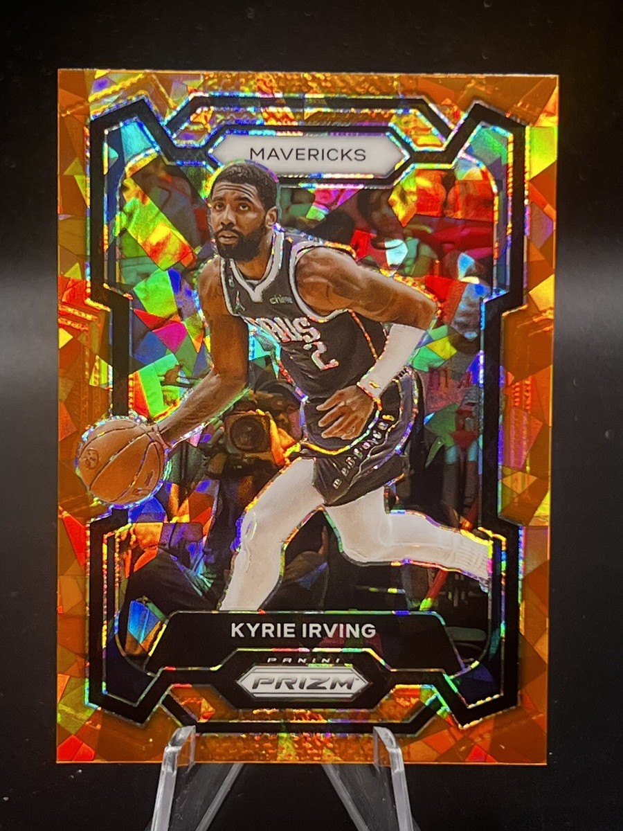 2023-24 Panini Prizm #22 Kyrie Irving Orange Cracked Ice Prizm 