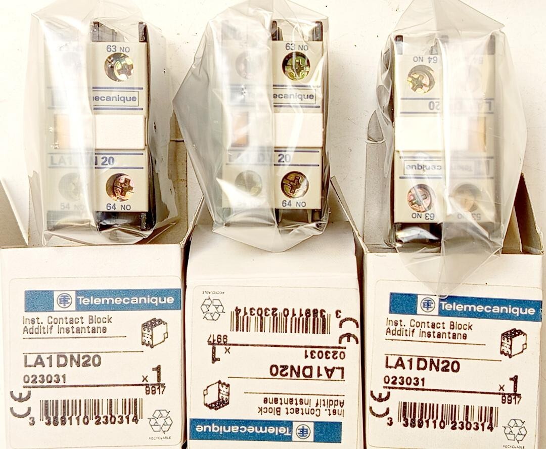 Blocs de contacts LA1DN20 anti faux contacts pour automatisme industriel 3u