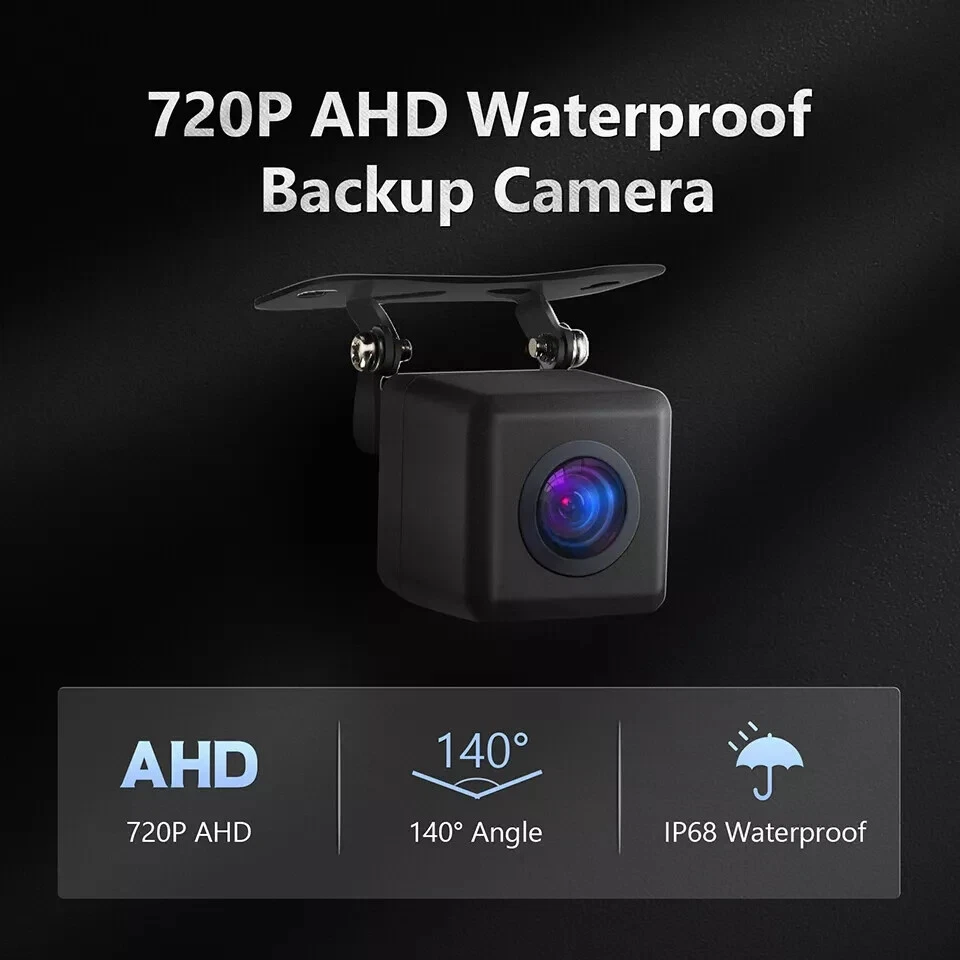 Black Car Rear View Backup Reverse Camera Wide Angle E WaterProof AHD Parking HD - Image 2 of 4