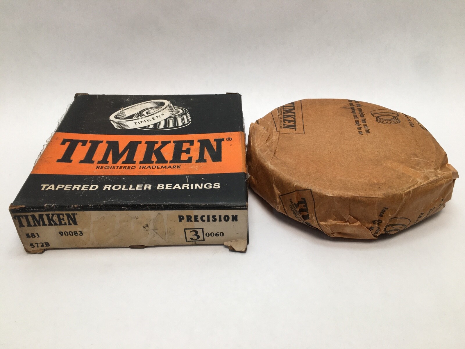 TIMKEN 581-3/572B-3 Flange Taper Bearing Cone & Cup 3-3/16 ID 5.512 OD USA Made