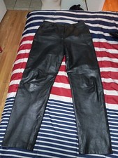 Metrostyle Genuine Leather Pants 5 Pockets Color: Black Size: 10 B2