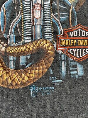 Vintage Harley Davidson 3D Emblem Single Stitch T-Shirt Vintage Harley Davidson 3D Emblem Single Stitch T-Shirt