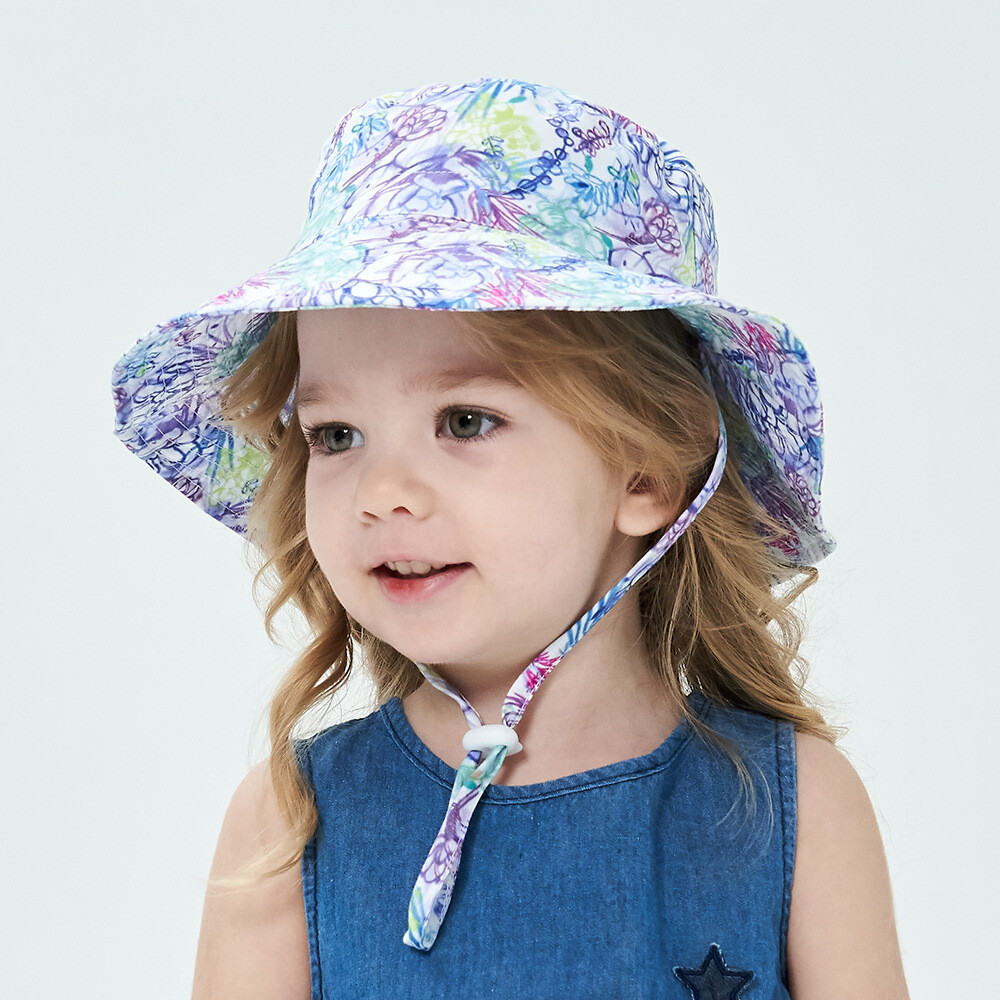 UPF50+ Unisex Kids Bucket Hat Sun Summer Toddler Boys Girls Summer