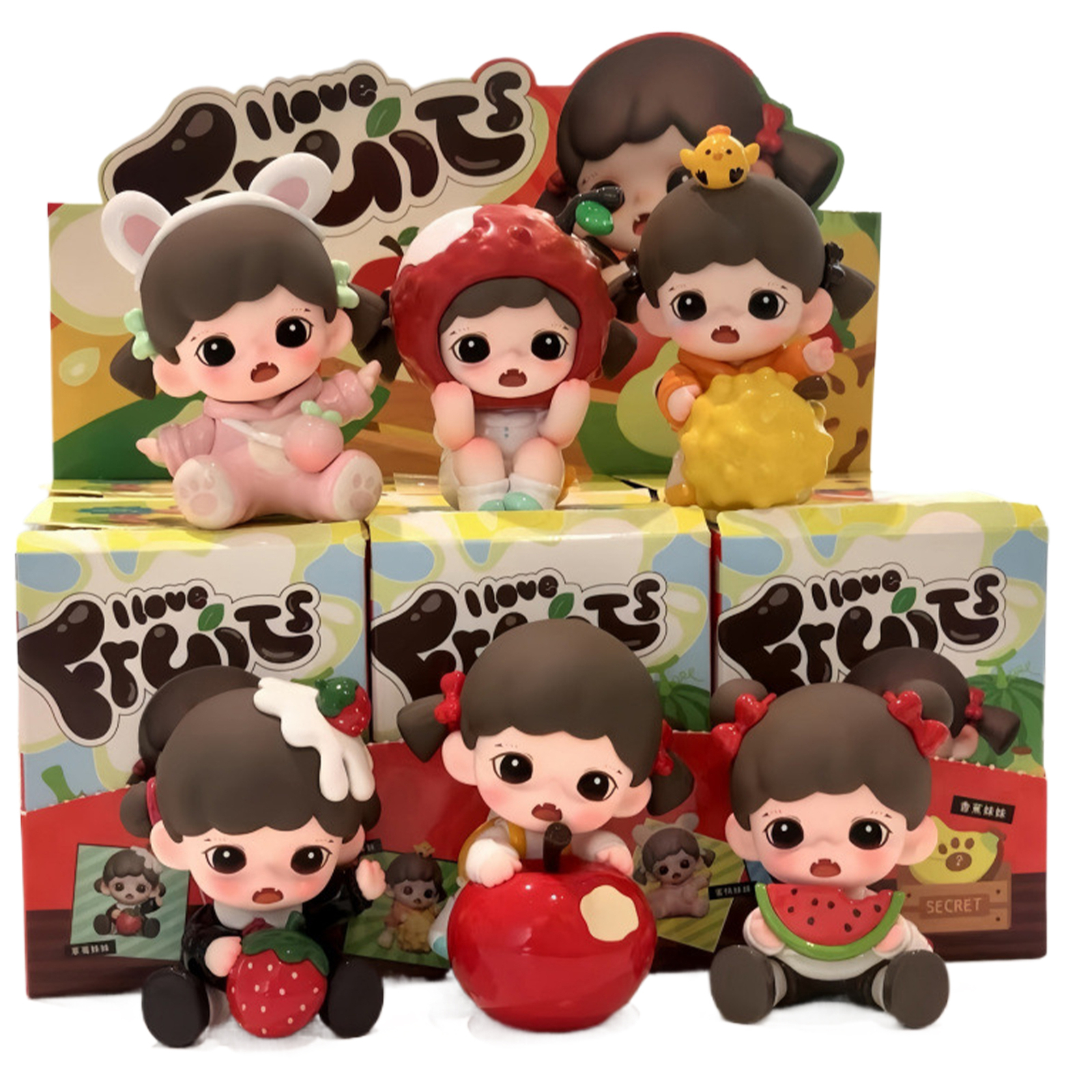 Mini Desktop Fruit Cartoon Doll Toy – Cute Decor Figure  