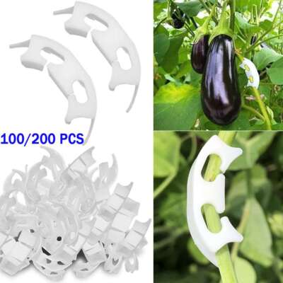 100/200pc Stem Support Clips Plant Branch Bender Trainer for Low Stress Training