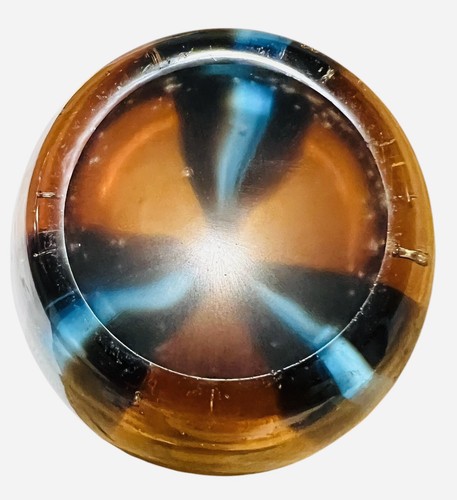 "Florero Bullicante Murano Sommerso Barbini marrón oscuro/azul burbujas vintage 11"" de alto" - Imagen 2 de 2