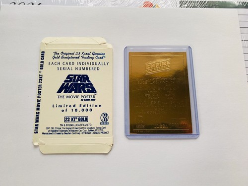 1996 Score Board 23 KT Gold Star Wars The Empire Strikes Back - Afbeelding 2 van 2