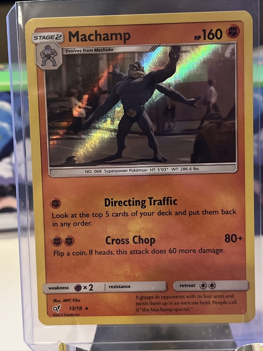 アメリカ購入品 表面はほぼ無傷 Machamp Pokémon TCG Machamp Detective Pikachu 13/18 Holo Rare LP | eBay