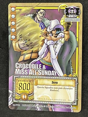 ONE PIECE TCG PROMO CROCODILE E MISS ALL SUNDAY - ZERO CA-T02 ITA NM