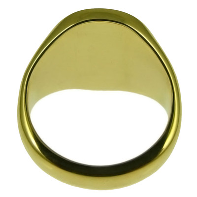 Bague Signet Familiale Sur-mesure En Or Jaune 9ct - Ovale, Gravure Main, Taille H à Z1, UK