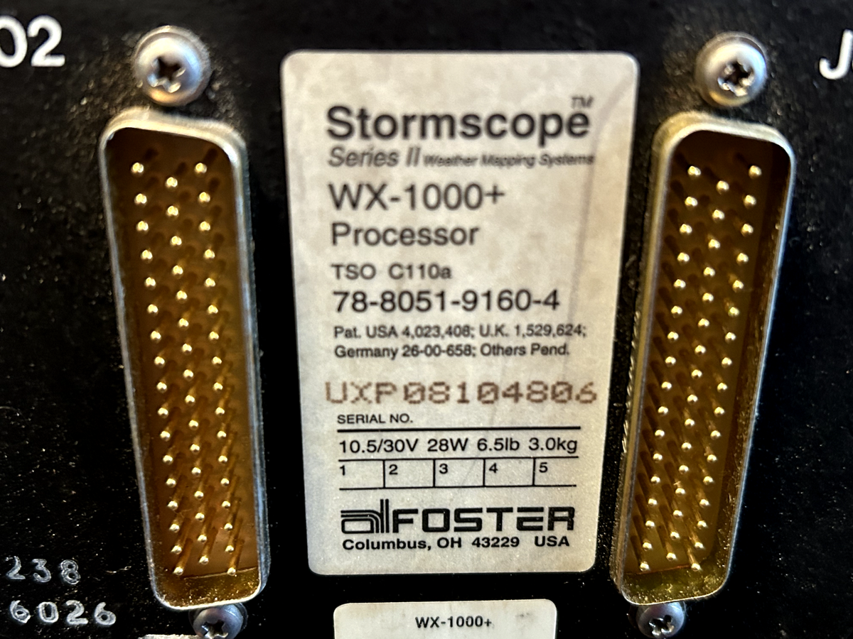 FOSTER WX 1000 STORMSCOPE PROCESSOR P/N 78-8051-9160-4 for sale